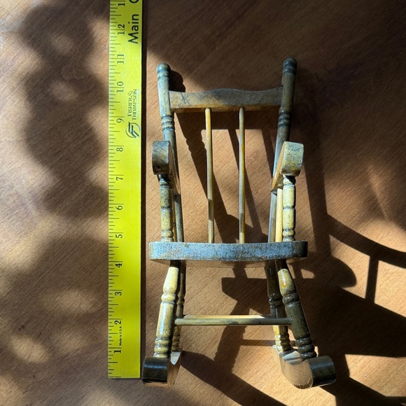 Mini Wooden Rocking Chair Decor - Picture 3 of 8
